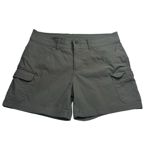 Eddie Bauer Green Nylon Outdoors Camping Hiking Shorts Gorpcore Size 8 - Picture 2 of 11